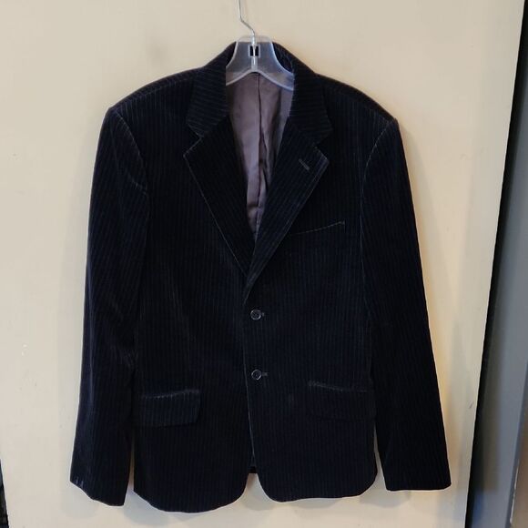 Theory Blazer 38S Men's Black Pinstripe Blazer - Picture 1 of 3